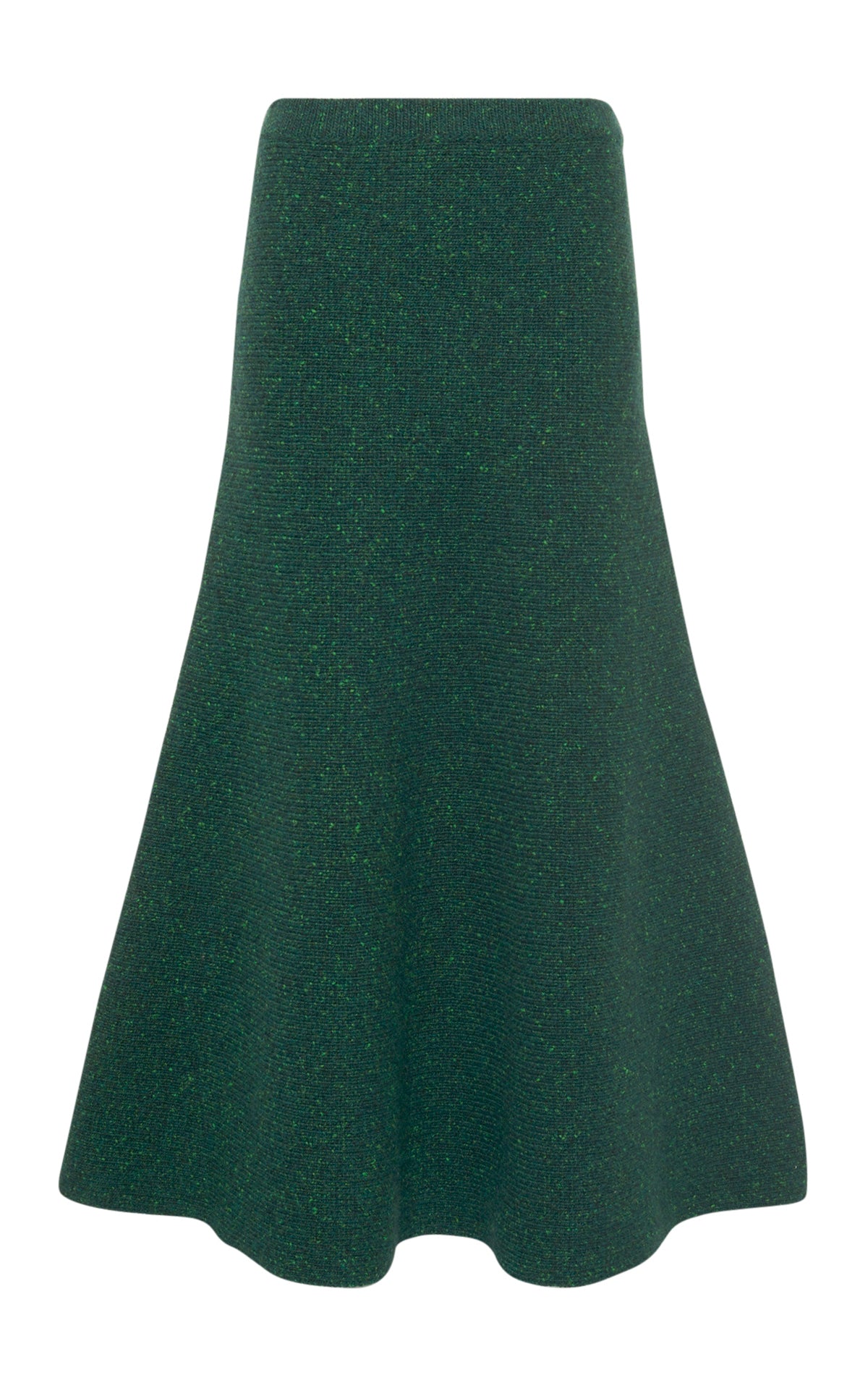 Eden Knit Skirt in English Green Speckled Cashmere