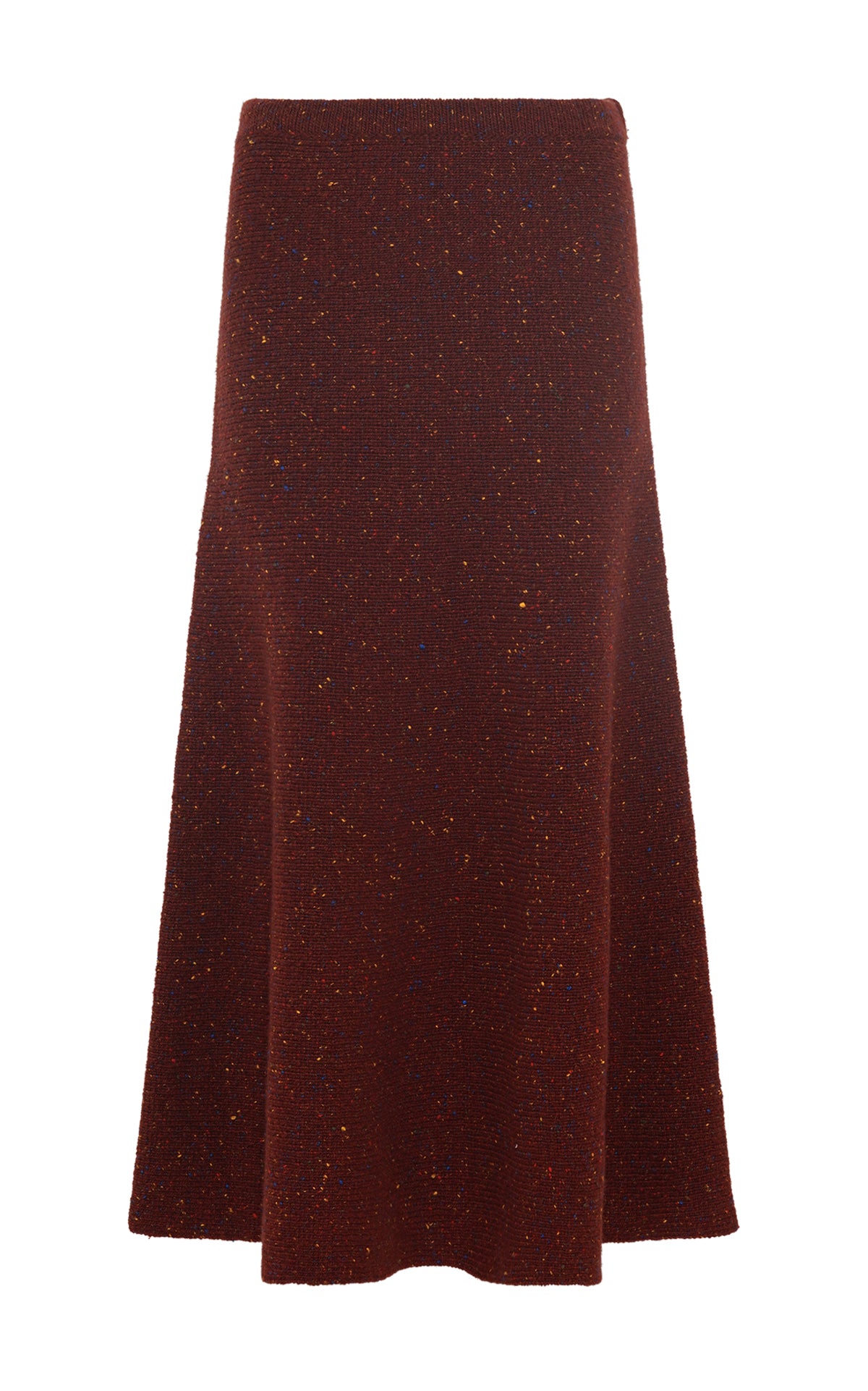 Eden Knit Maxi Skirt in Burnt Sienna Multi Speckle Cashmere