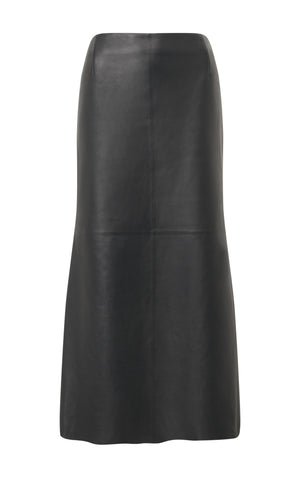 Edwardo Skirt in Black Soft Nappa Leather