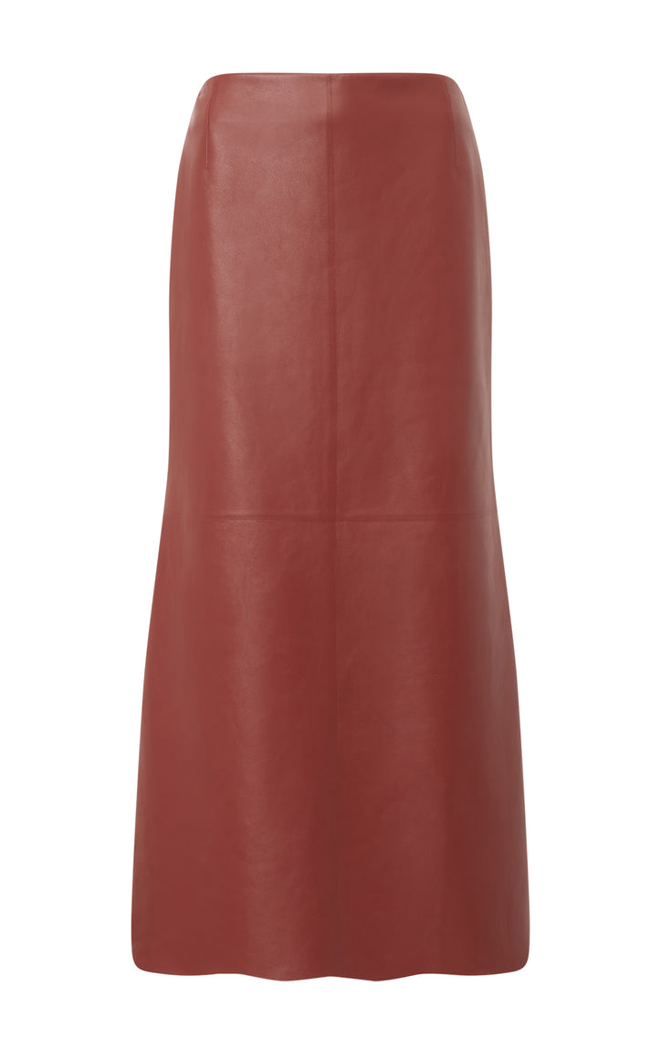 Edwardo Skirt in Burnt Sienna Soft Nappa Leather