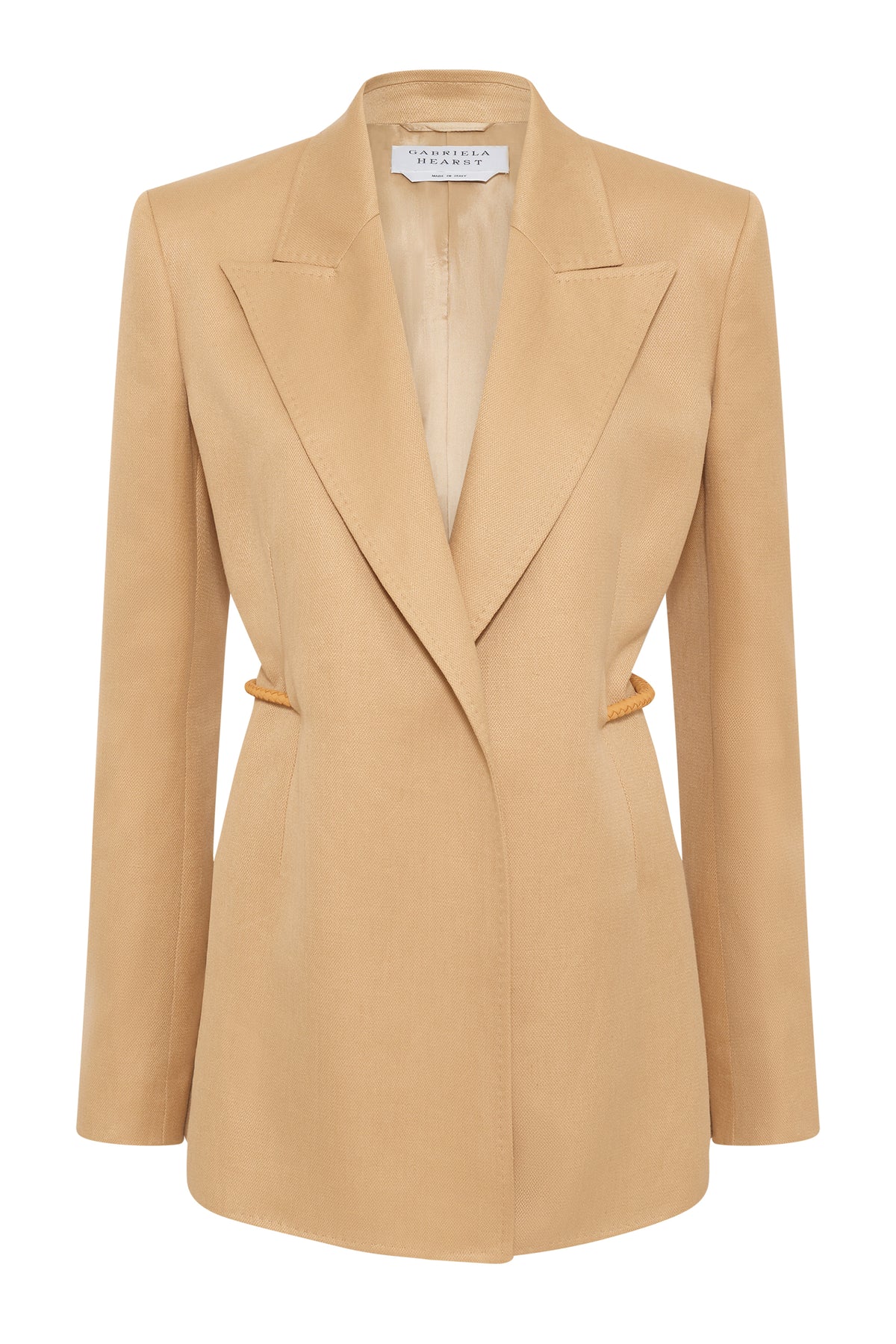 Epona Blazer in Wheat Textured Linen Slub