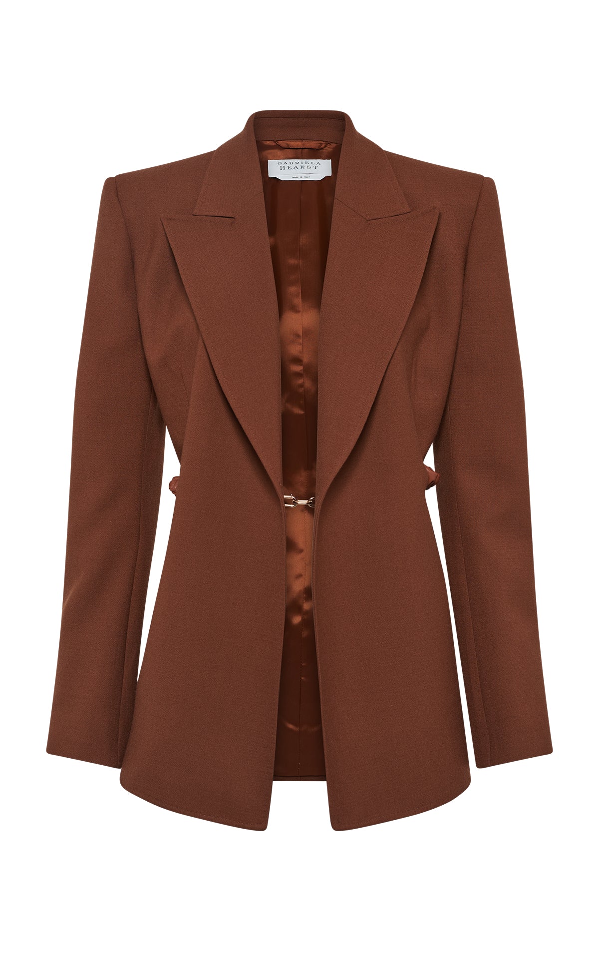 Epona Chain Blazer in Cognac Recycled Virgin Wool