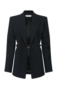 Epona Blazer in Black Recycled Virgin Wool