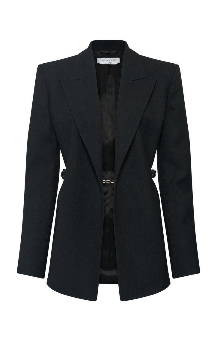 Epona Blazer in Black Recycled Virgin Wool