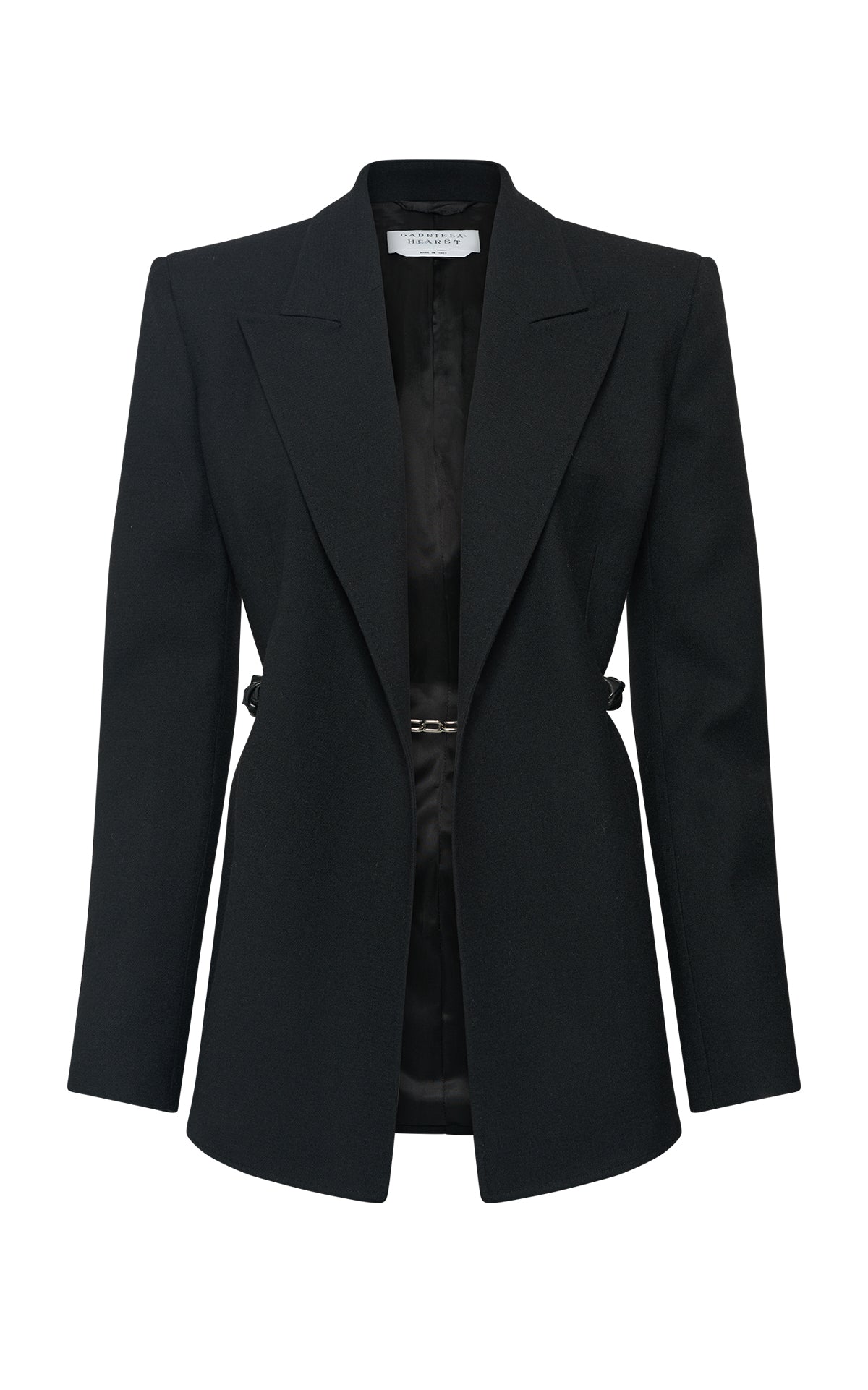 Epona Chain Blazer in Black Recycled Virgin Wool