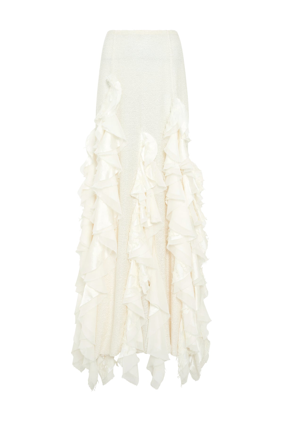 Espina Skirt in Ivory Silk Boucle