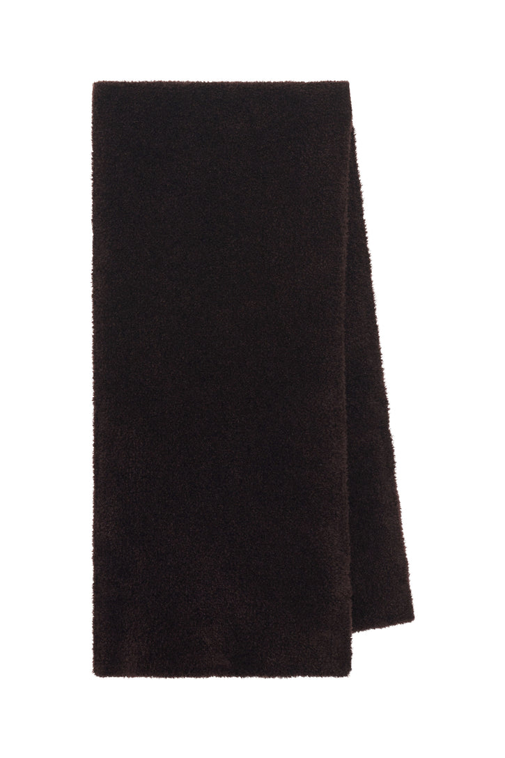 Eunoia Knit Scarf in Chocolate Silk