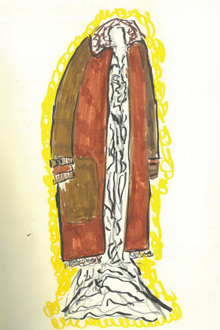 Arbor Cocoon Coat in Cognac Vachetta Leather
