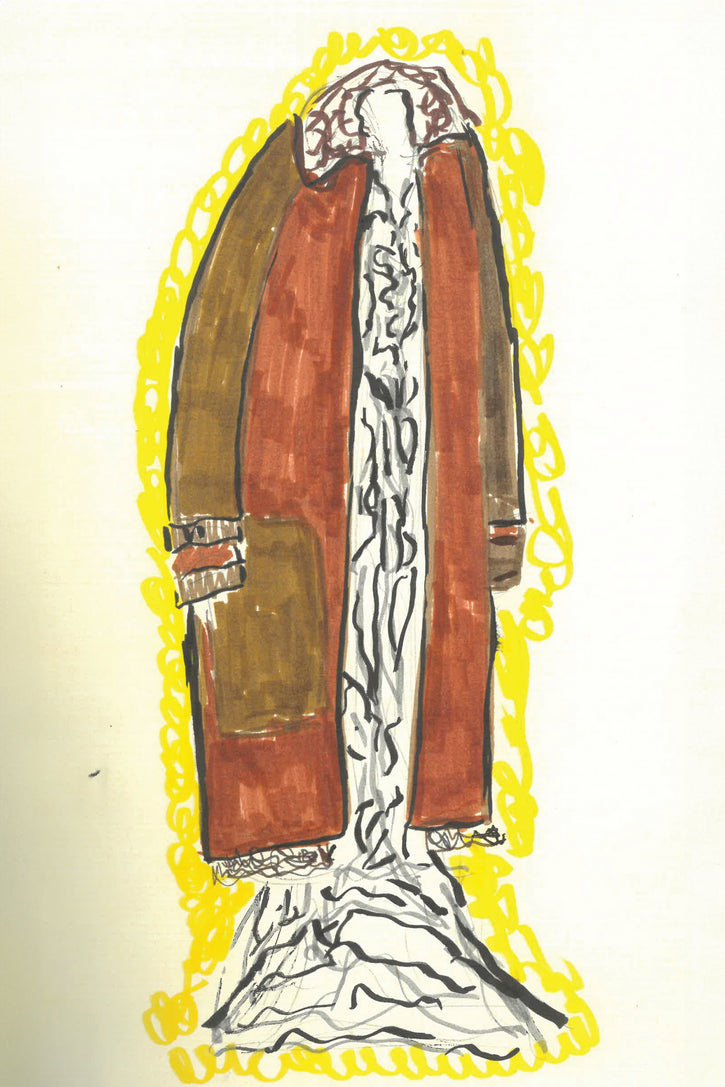 Arbor Cocoon Coat in Cognac Vachetta Leather