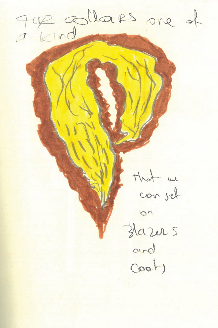 Demeter Coat Collar in Yellow Shearling