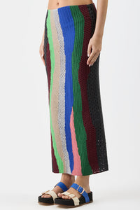 Fatima Crochet Skirt in Multi Cashmere