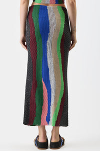 Fatima Crochet Skirt in Multi Cashmere