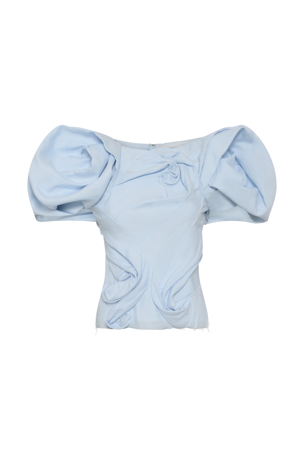 Zahir Top in Light Blue Aloe Linen