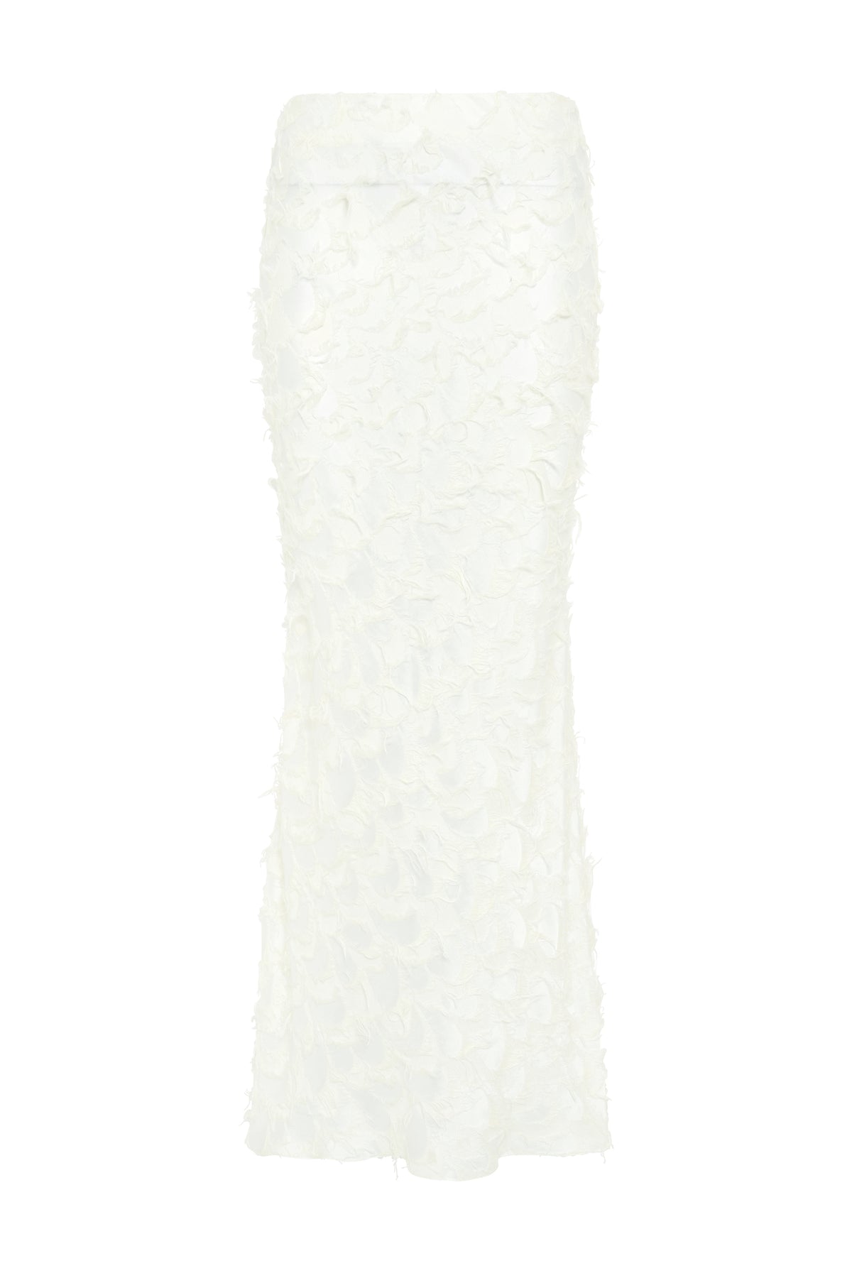 Frei Skirt in Ivory Silk Wool Fil Coupé