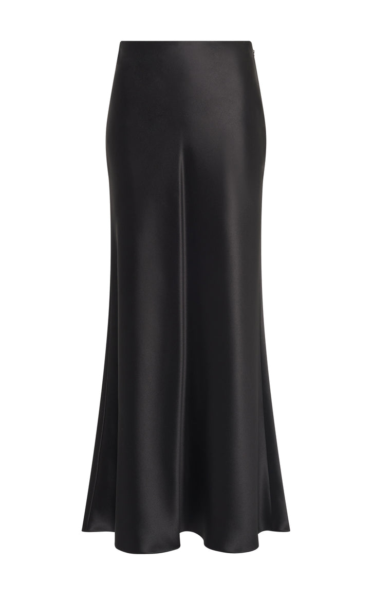 Frei Maxi Skirt in Black Silk