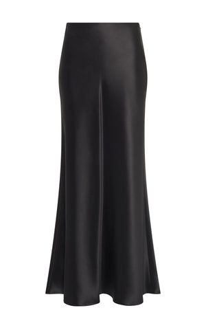 Frei Maxi Skirt in Black Silk