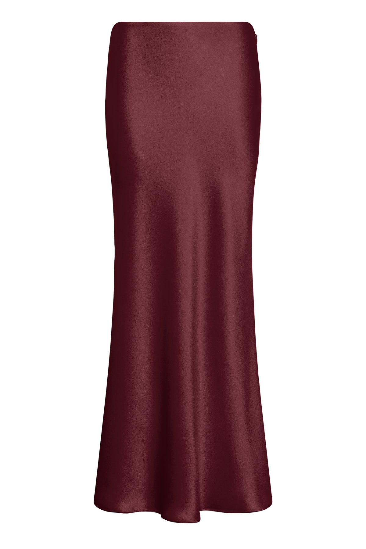 Frei Maxi Skirt in Bordeaux Silk Satin