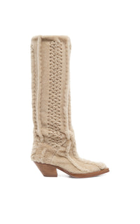 Joseph Boot in Ivory Shearling