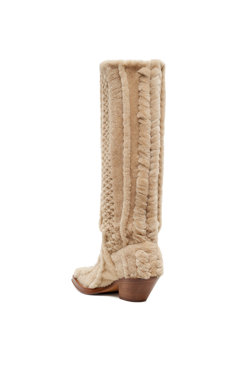 Joseph Tall Boot in Natural Shearling