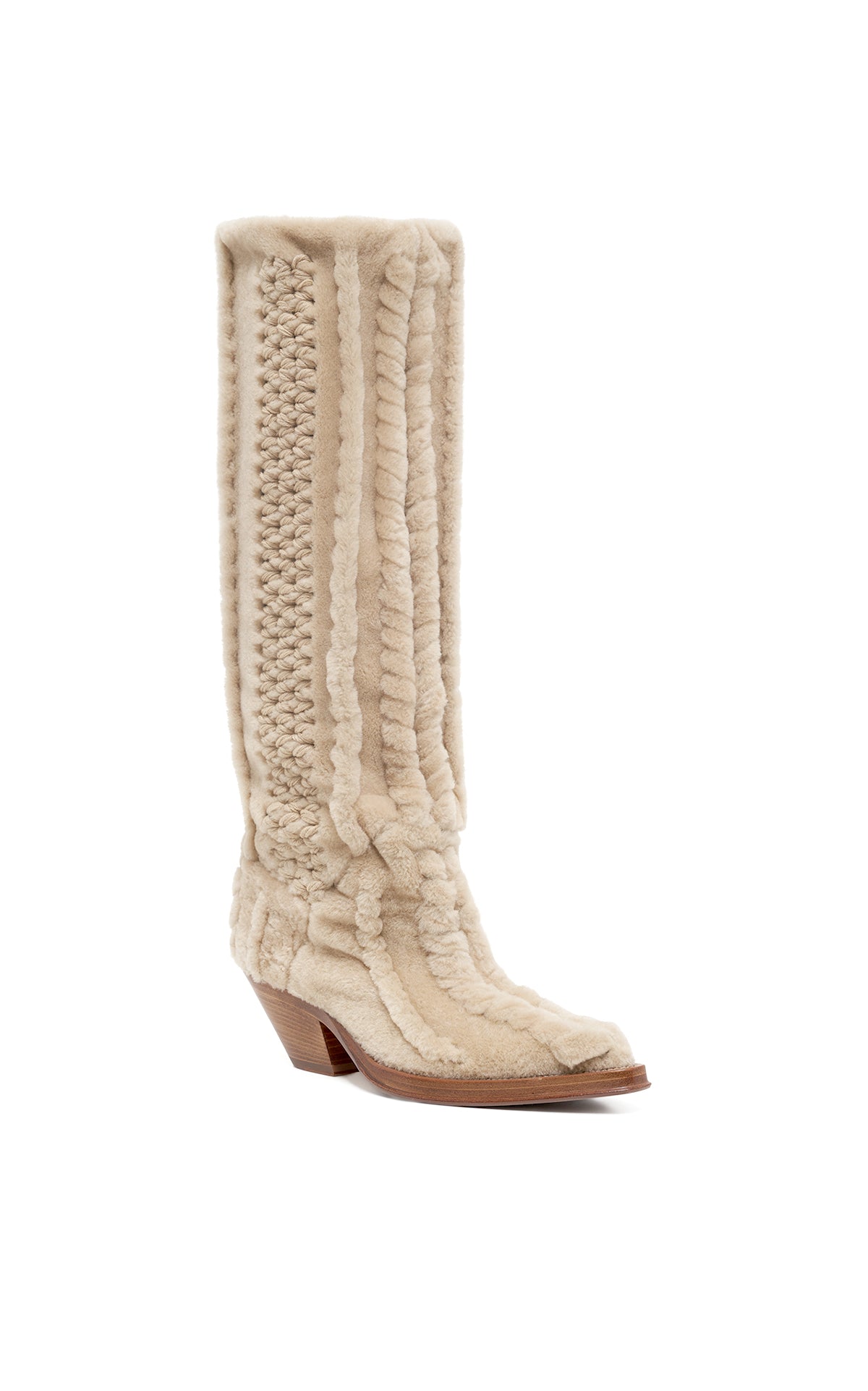 Joseph Boot in Ivory Shearling