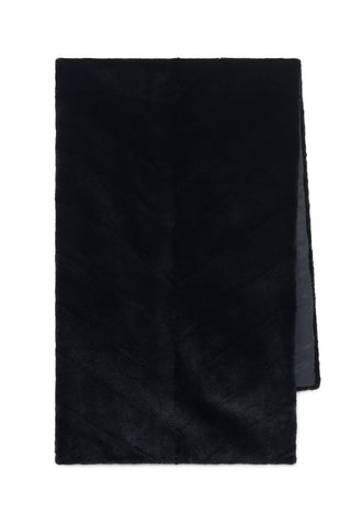 Maccabee Scarf in Black Recycled Fur