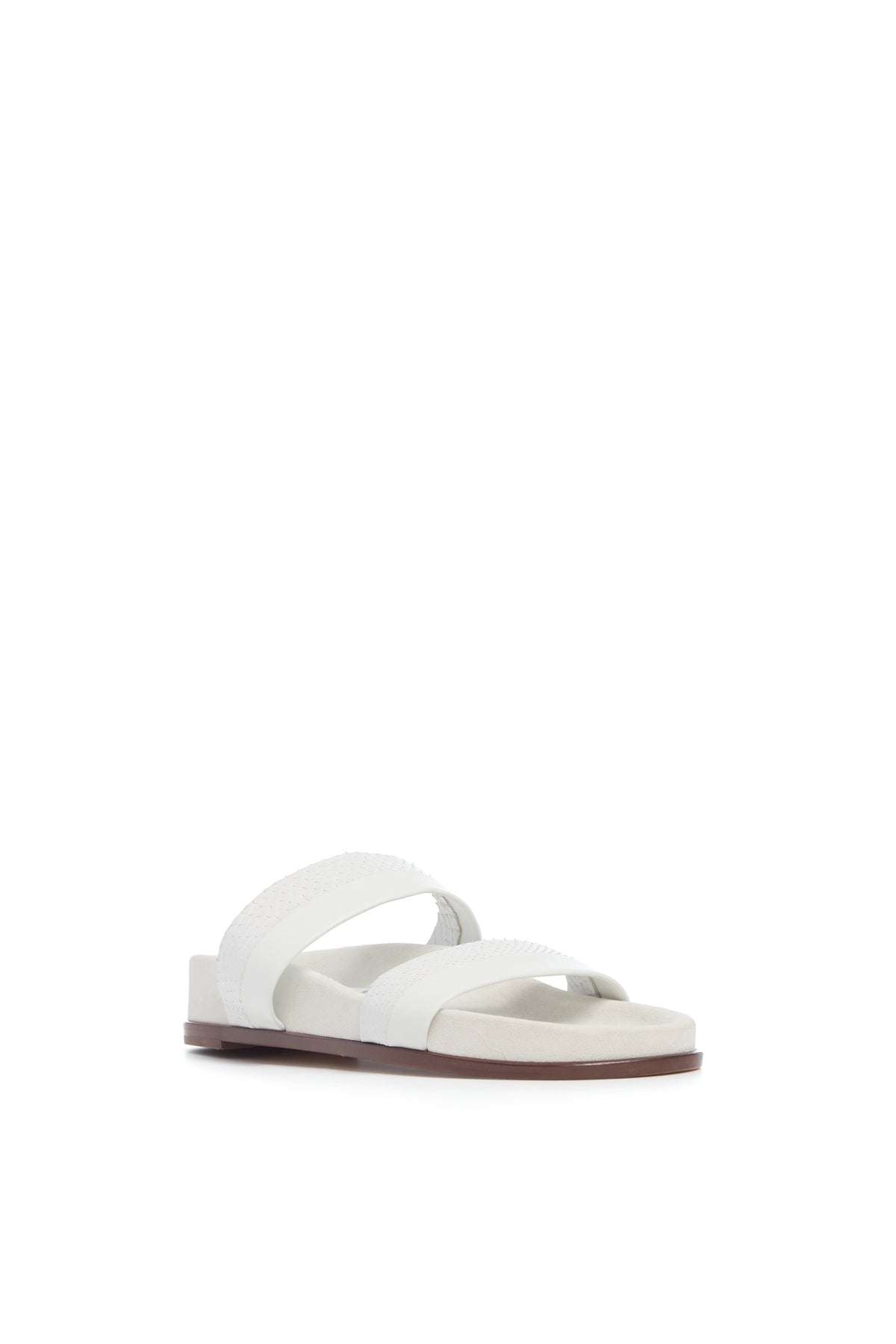 Low Striker in Ivory Nappa Leather & Snakeskin