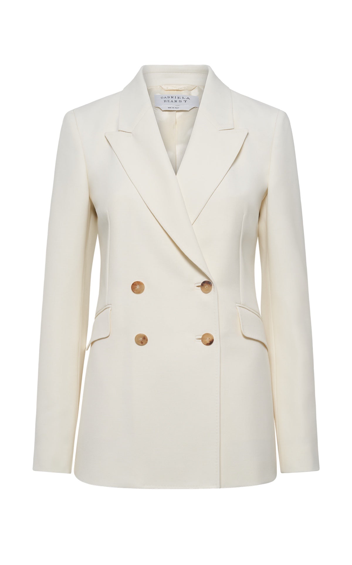 Angela Blazer in Ivory Sportswear Wool
