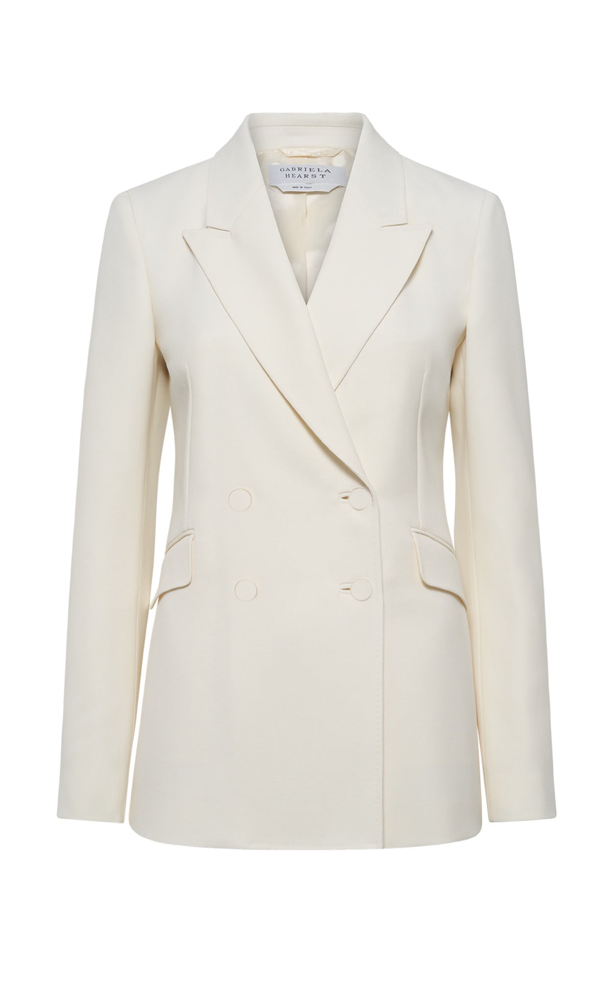 Angela Blazer in Ivory Sportswear Wool