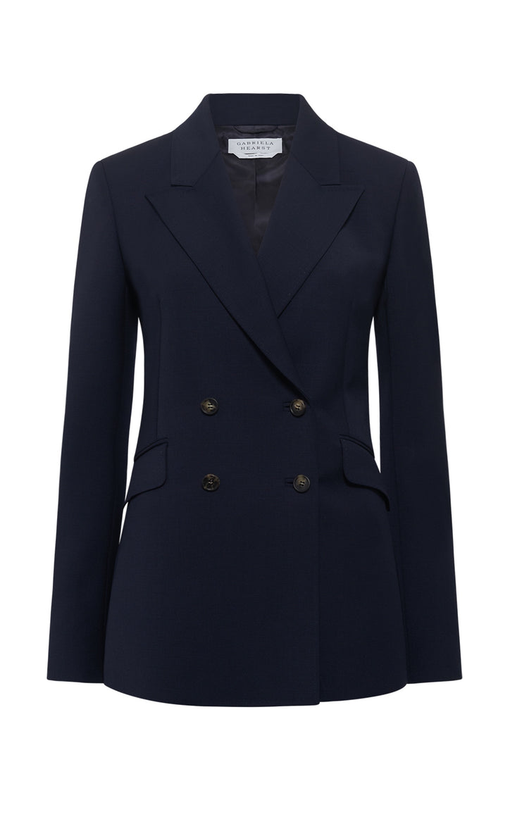 Angela Blazer in Dark Navy Sportswear Wool