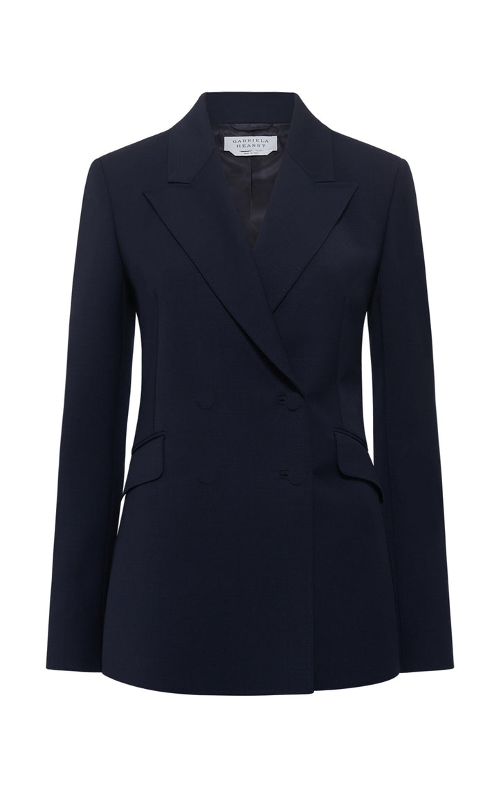 Angela Blazer in Dark Navy Sportswear Wool