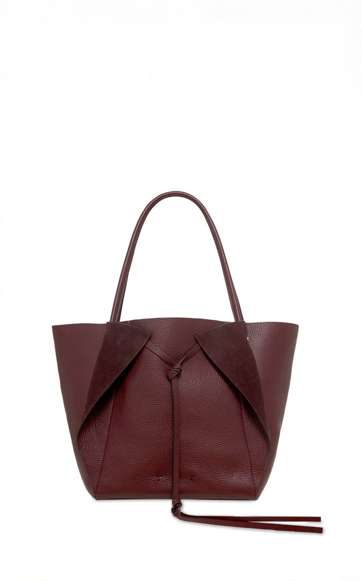 Marija Tote Bag in Bordeaux Textured Leather