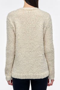 Lawrence Knit Sweater in Ivory Welfat Cashmere