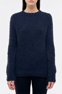 Lawrence Knit Sweater in Dark Navy Welfat Cashmere