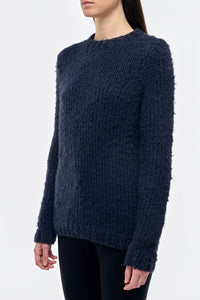 Lawrence Knit Sweater in Dark Navy Welfat Cashmere