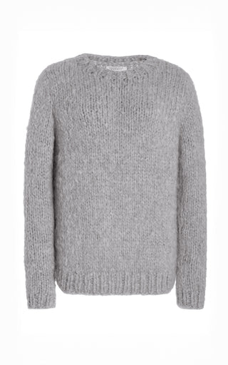 Lawrence Knit Sweater in Heather Grey Welfat Cashmere M