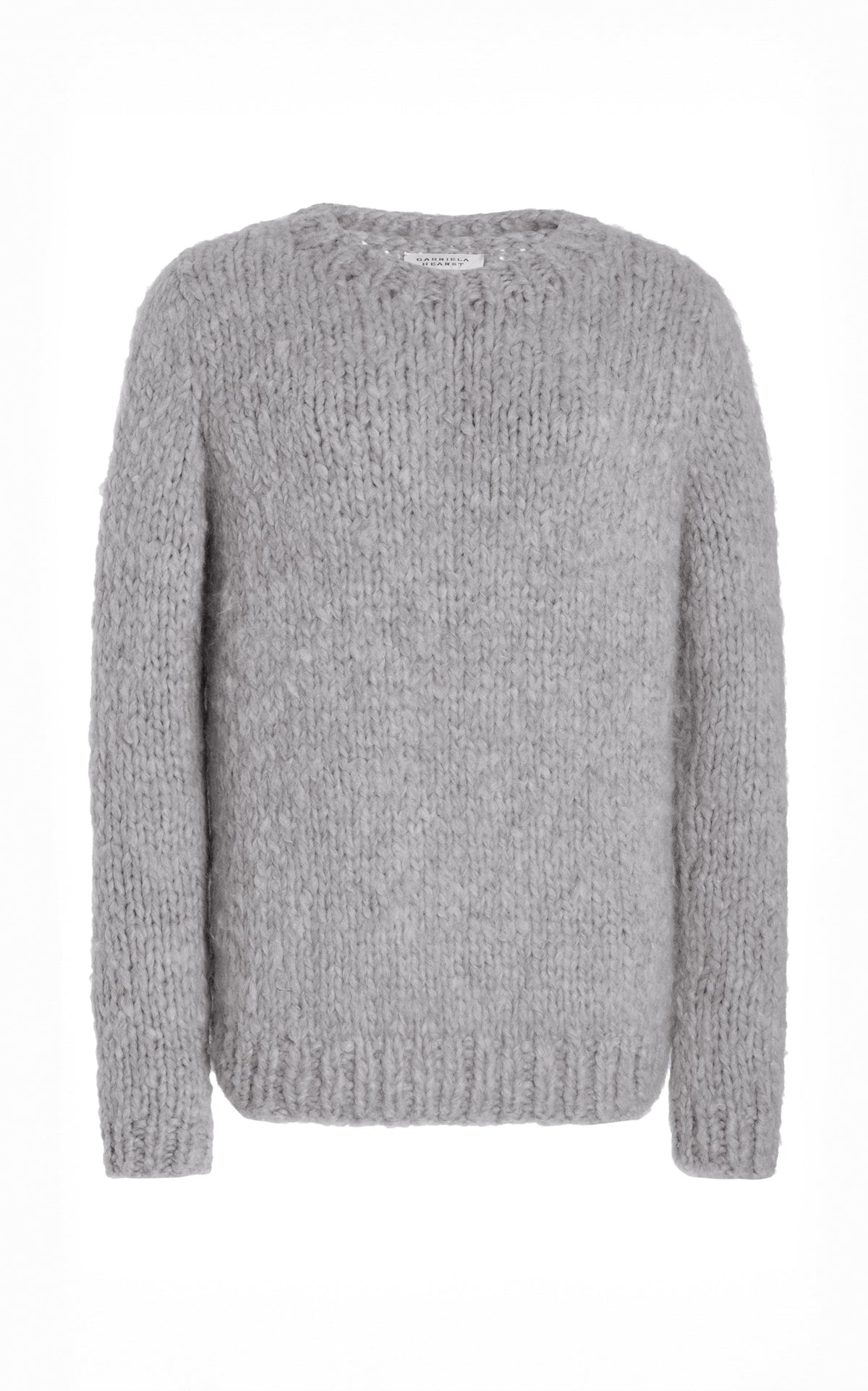 Lawrence Knit Sweater in Heather Grey Welfat Cashmere M