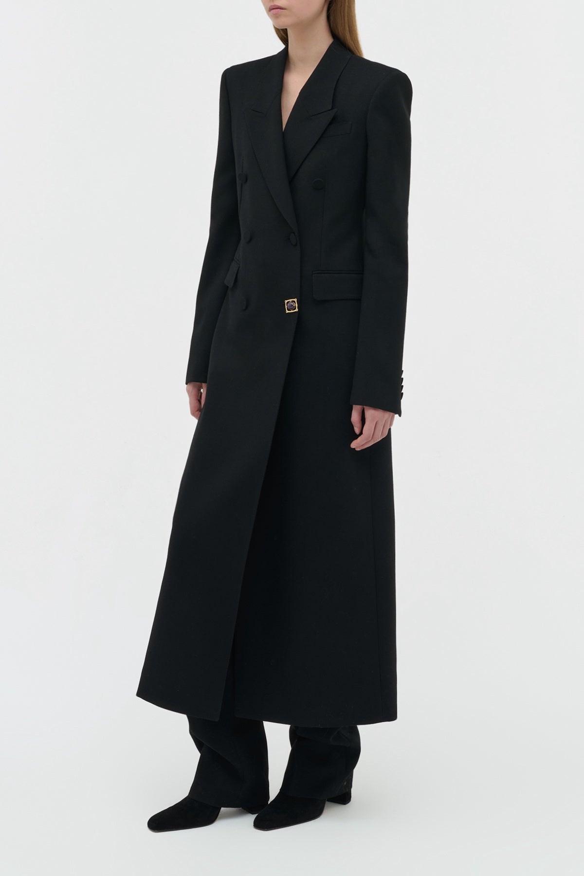 Julien Coat in Black Recycled Wool