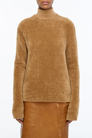 Imber Knit Sweater in Mid Camel Silk