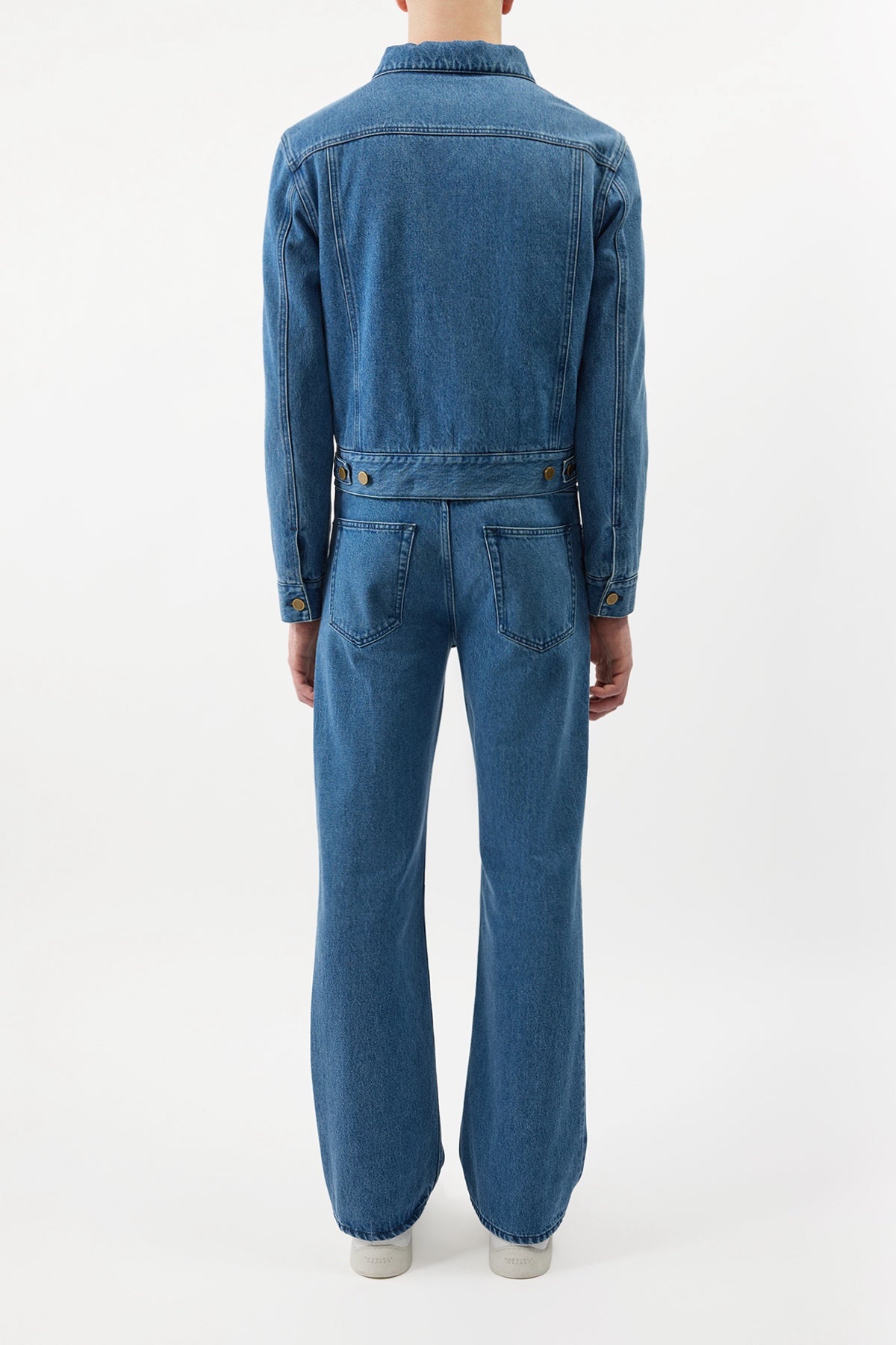 Barry Trucker Jacket in Uruguayan Blue Recycled Cotton Denim