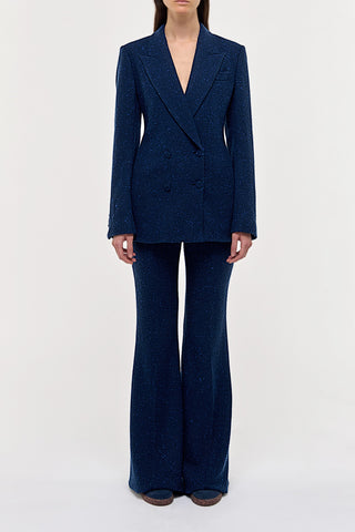 Rhein Flare Pant in Electric Navy Speckled Cashmere
