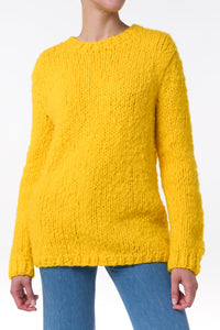 Lawrence Knit Sweater in Cadmium Yellow Welfat Cashmere