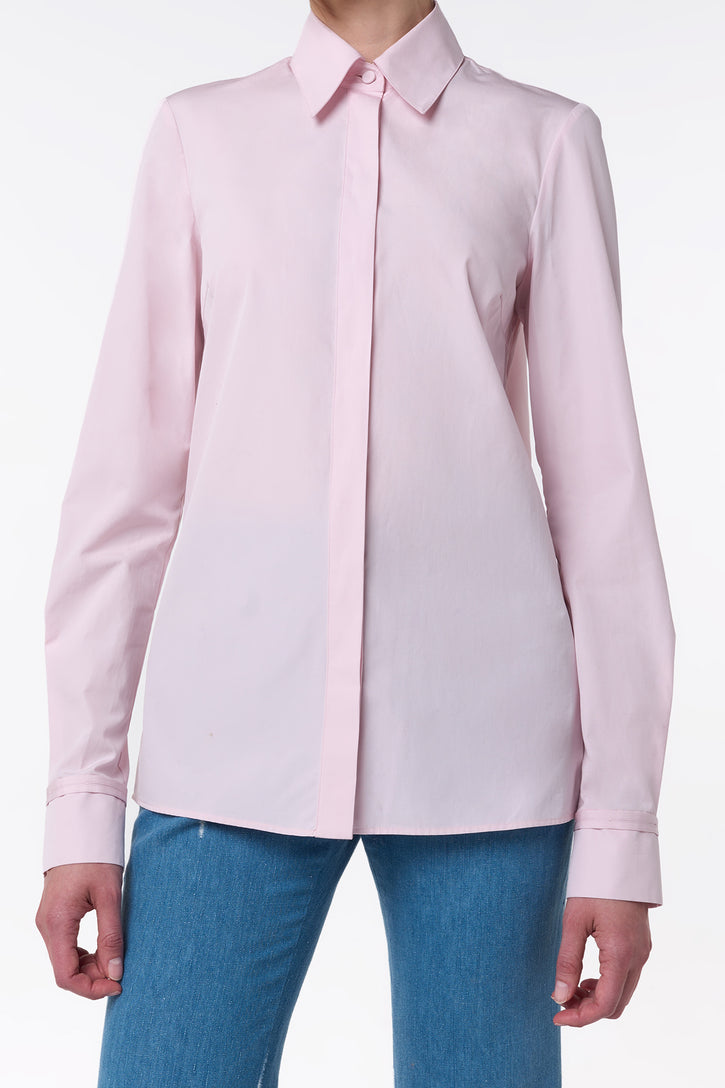 Cruz Shirt in Pale Blush Sea Island Cotton