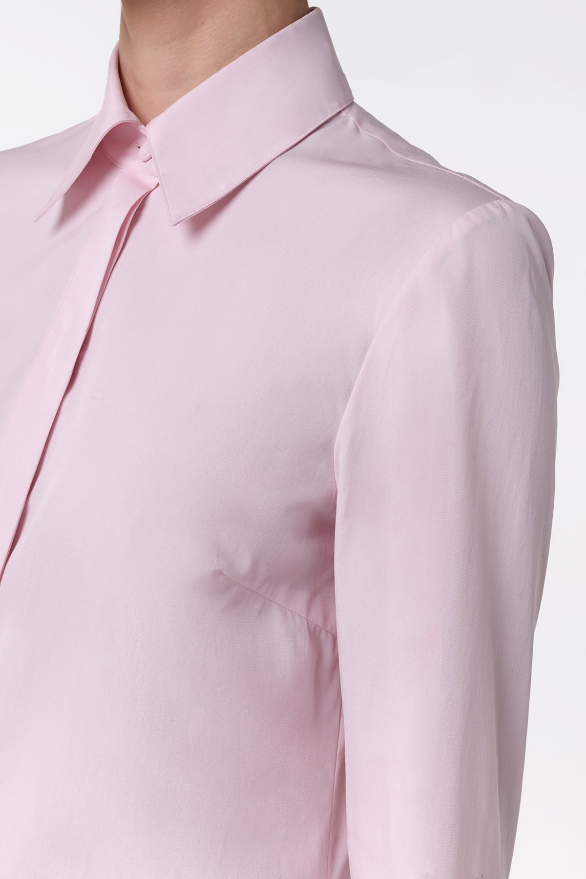 Cruz Shirt in Pale Blush Sea Island Cotton Poplin