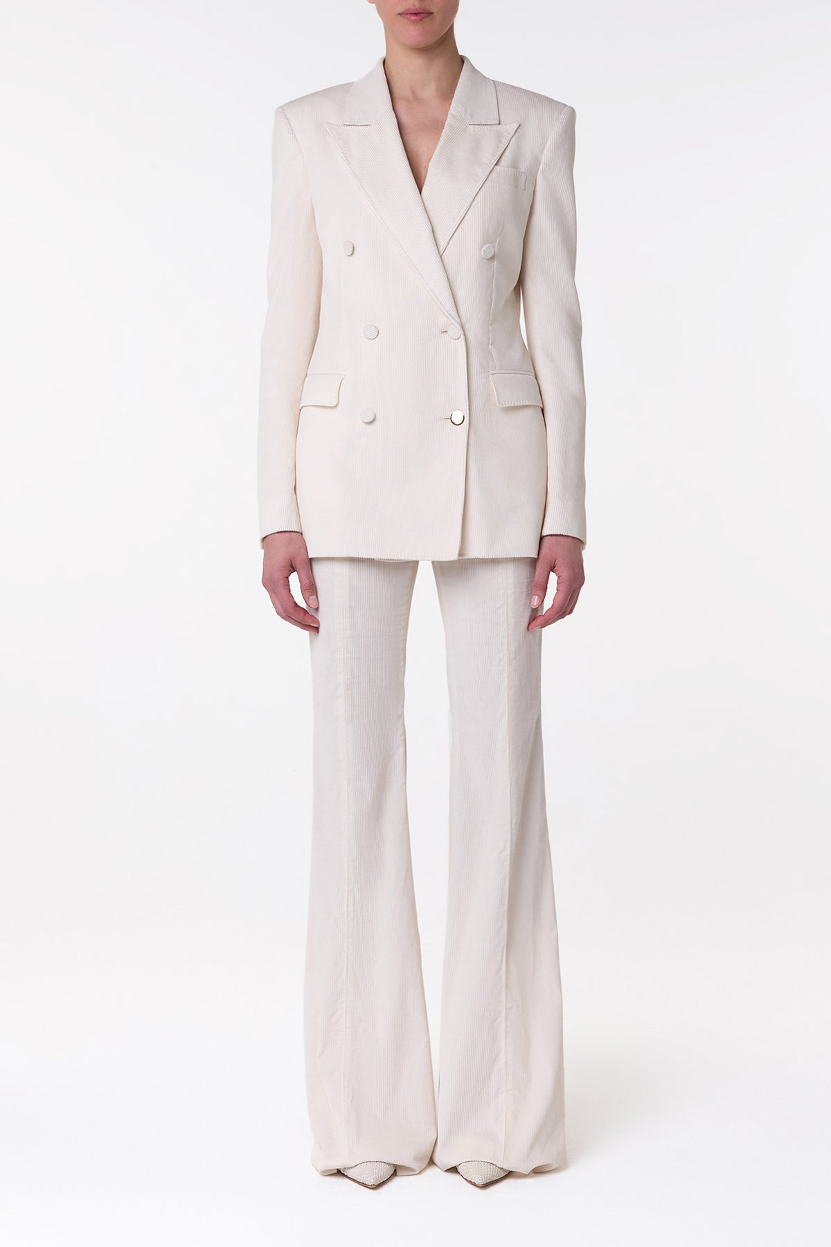 Gavin Blazer in Ivory Sea Island Cotton Corduroy