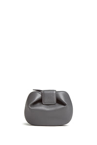 Soft Demi Clutch in Charcoal Leather