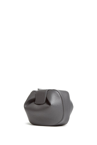 Soft Demi Clutch in Charcoal Leather