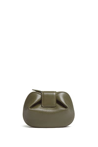 Soft Demi Clutch in Olive Leather