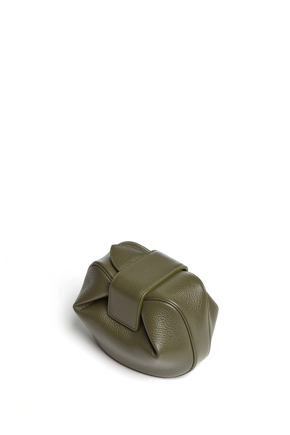 Soft Demi Clutch in Olive Leather