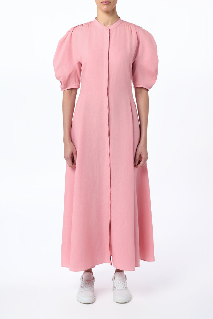 Arabella Shirtdress in Rosa Aloe Linen