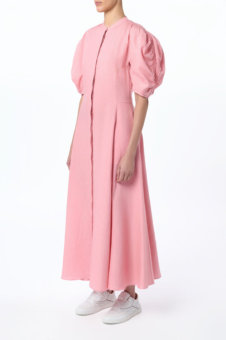 Arabella Shirtdress in Rosa Aloe Linen